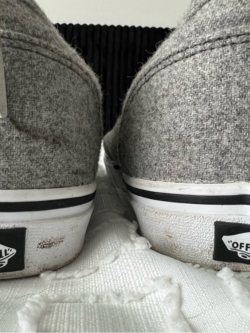 Vans Era Cush Flannel Gray Mens Size 12 Low Top Lace up Skateboard Skate Shoes - Picture 4 of 9